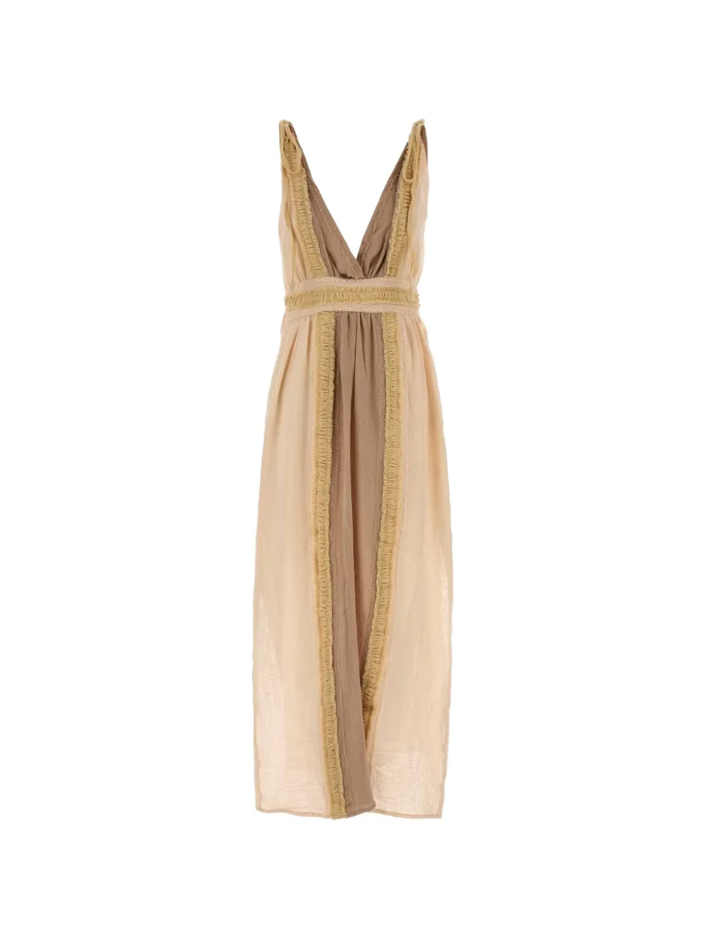 Caravana Ephra frayed-trim maxi dress