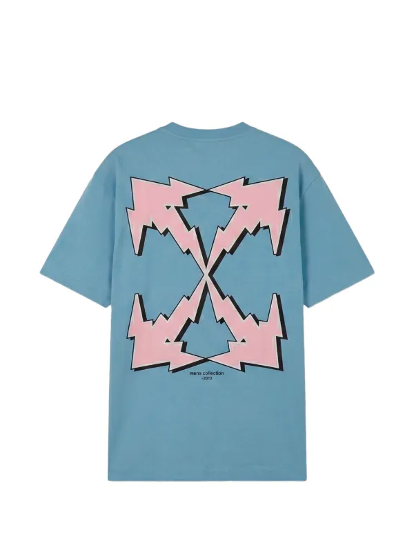 Off-White logo-print Arrows T-shirt | Blue | FARFETCH GE