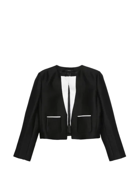 TOM FORD contrast-trim collarless jacket
