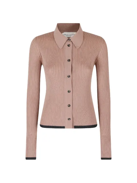 Roberto Collina ribbed-knit polo cardigan
