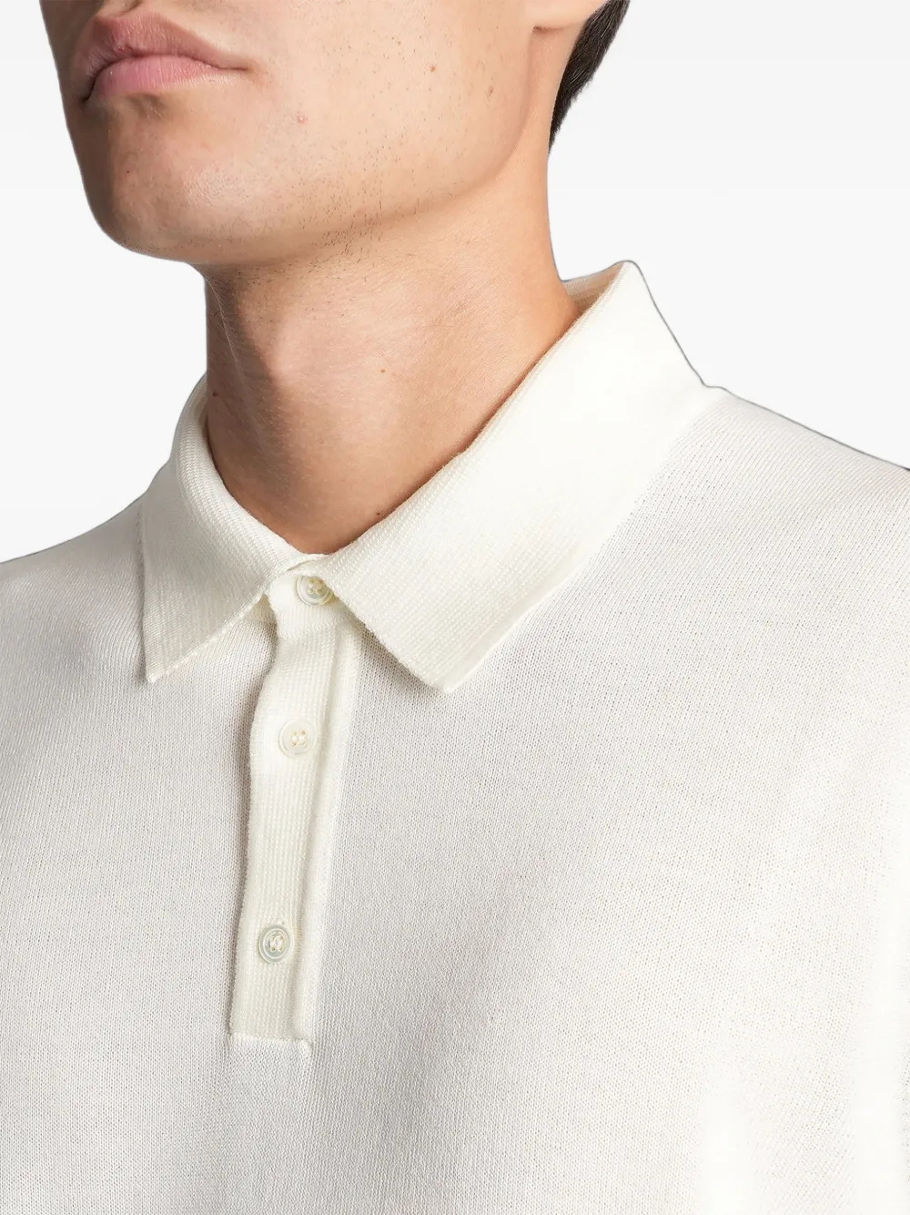 Roberto Collina Trui met polokraag en lange mouwen Beige
