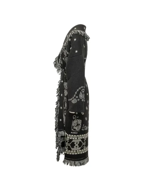 Alanui bandana jacquard fringed coat