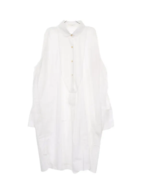 The Row Pre-Owned 2000s Cotton Shirt Dress | White