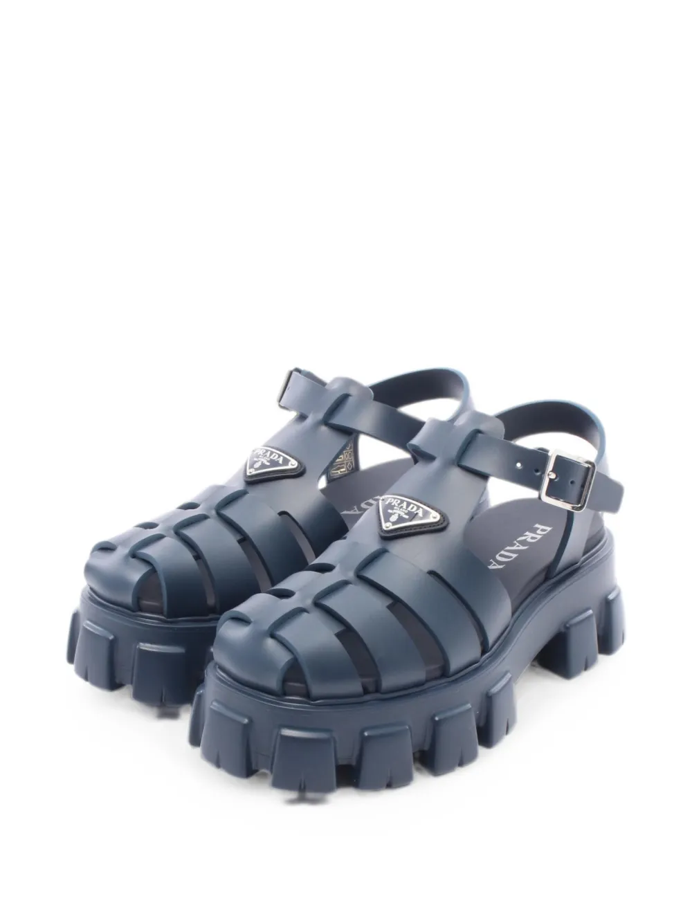 Prada Pre-Owned 2020s Monolith sandals - Blau
