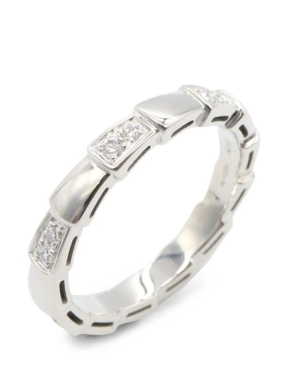 Bvlgari Pre-Owned 2010s Serpenti Viper diamond ring - Silber
