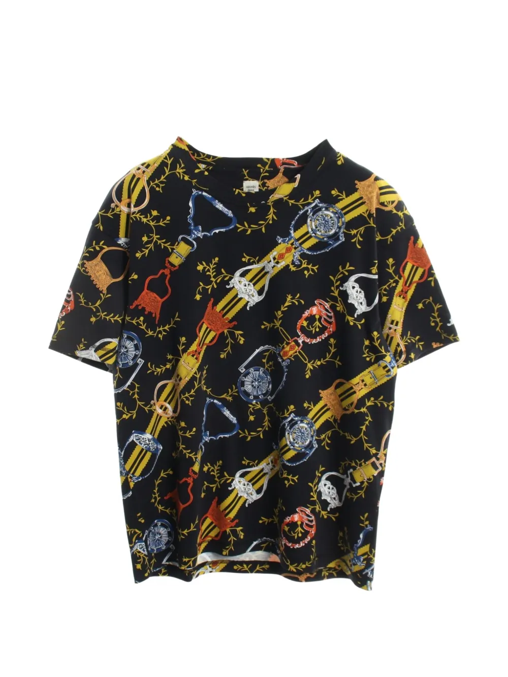 Pre-owned Hermes 2010s Interlocking Maxi T-shirt In Black