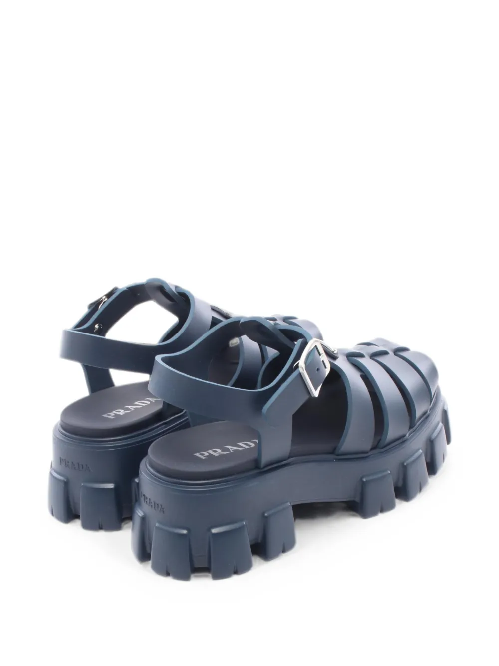 Prada Pre-Owned 2020s モノリス サンダル | ブルー | FARFETCH JP