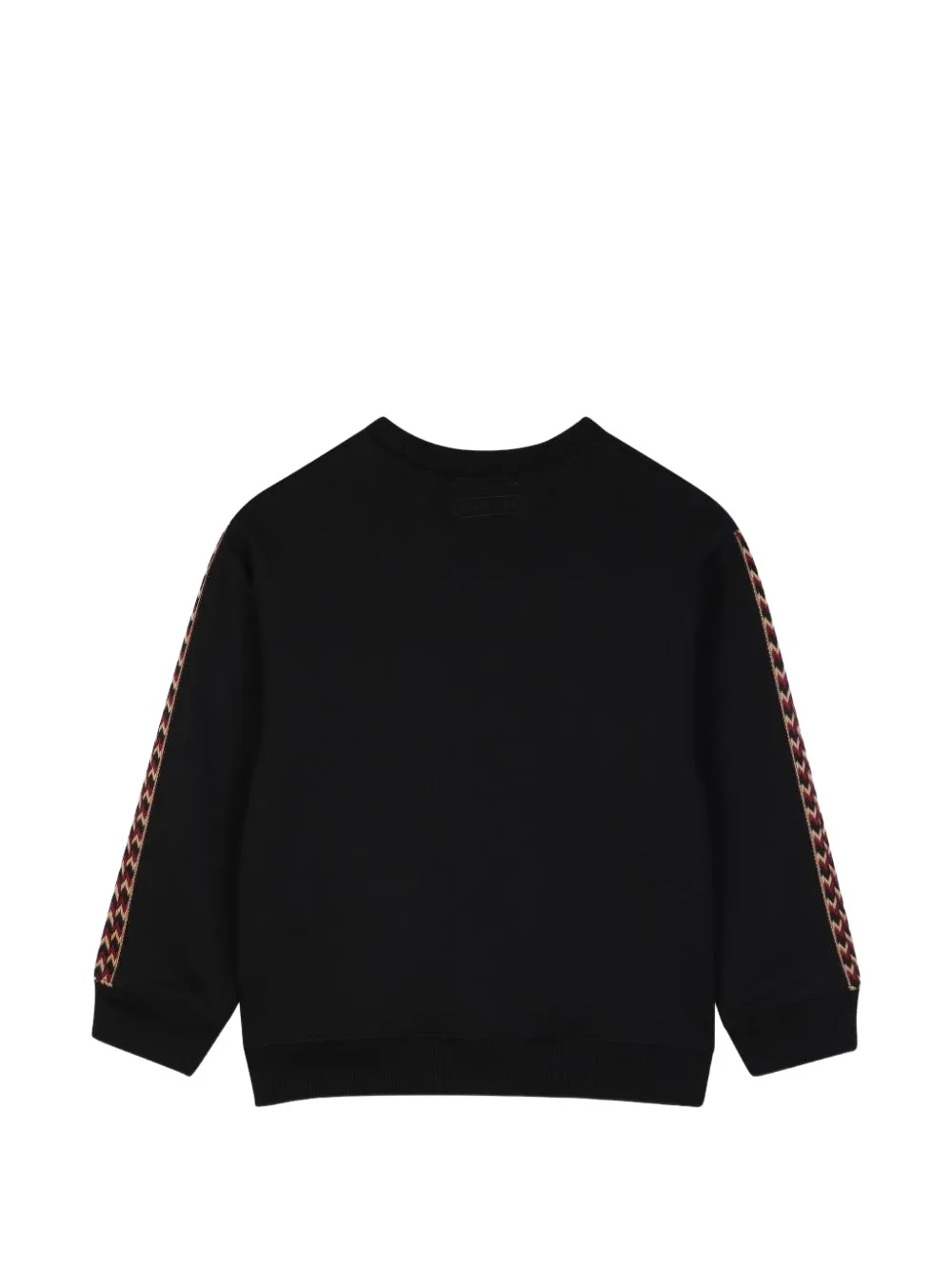 Lanvin Enfant Trui met geborduurd logo en chevron-streep Zwart