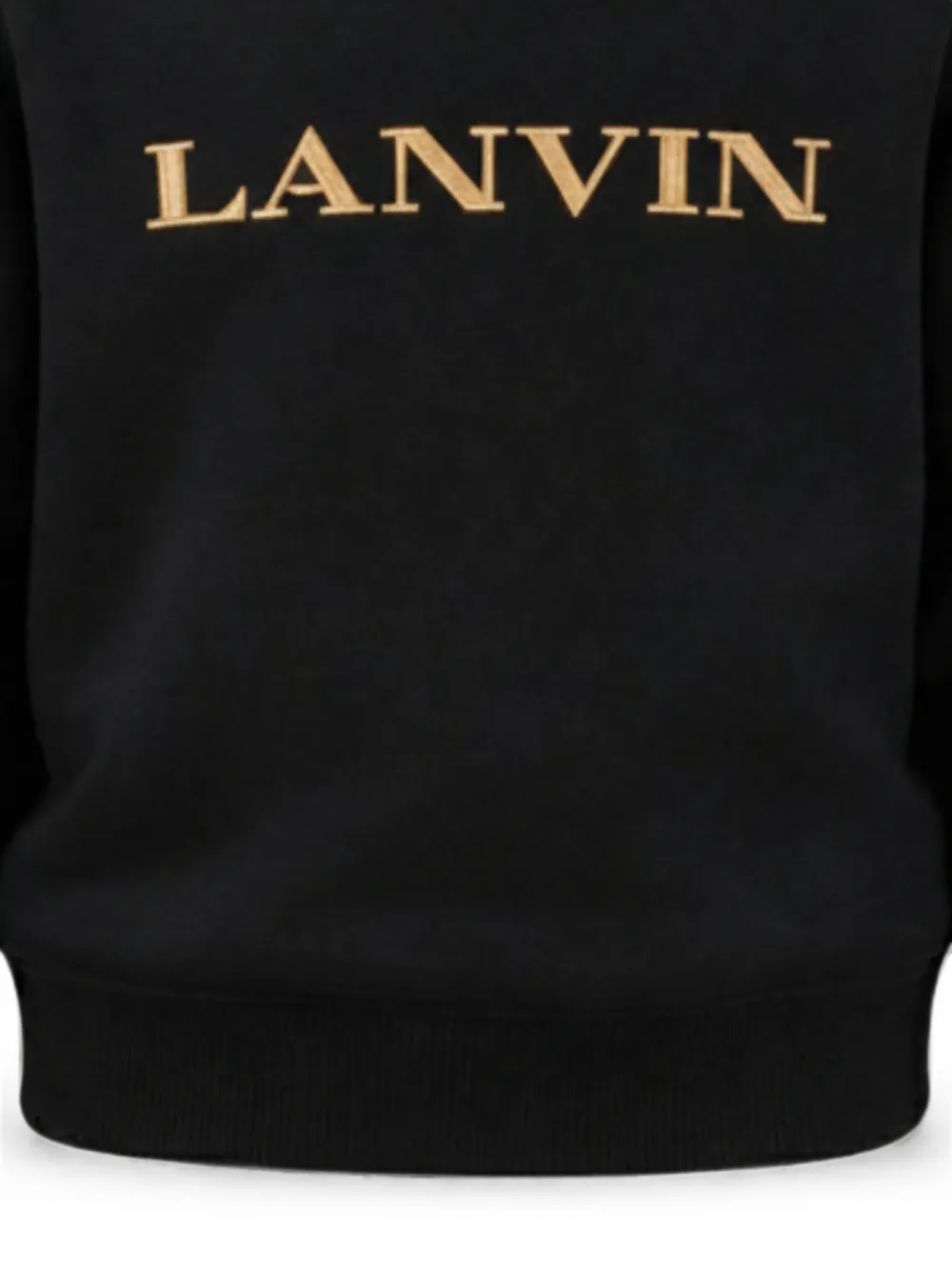 Lanvin Enfant Trui met geborduurd logo en chevron-streep Zwart