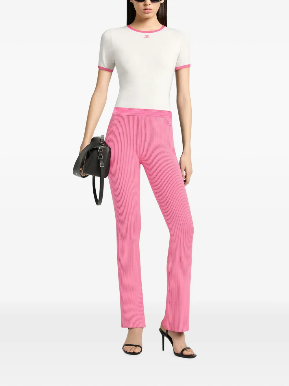 Courrèges Flared broek Roze