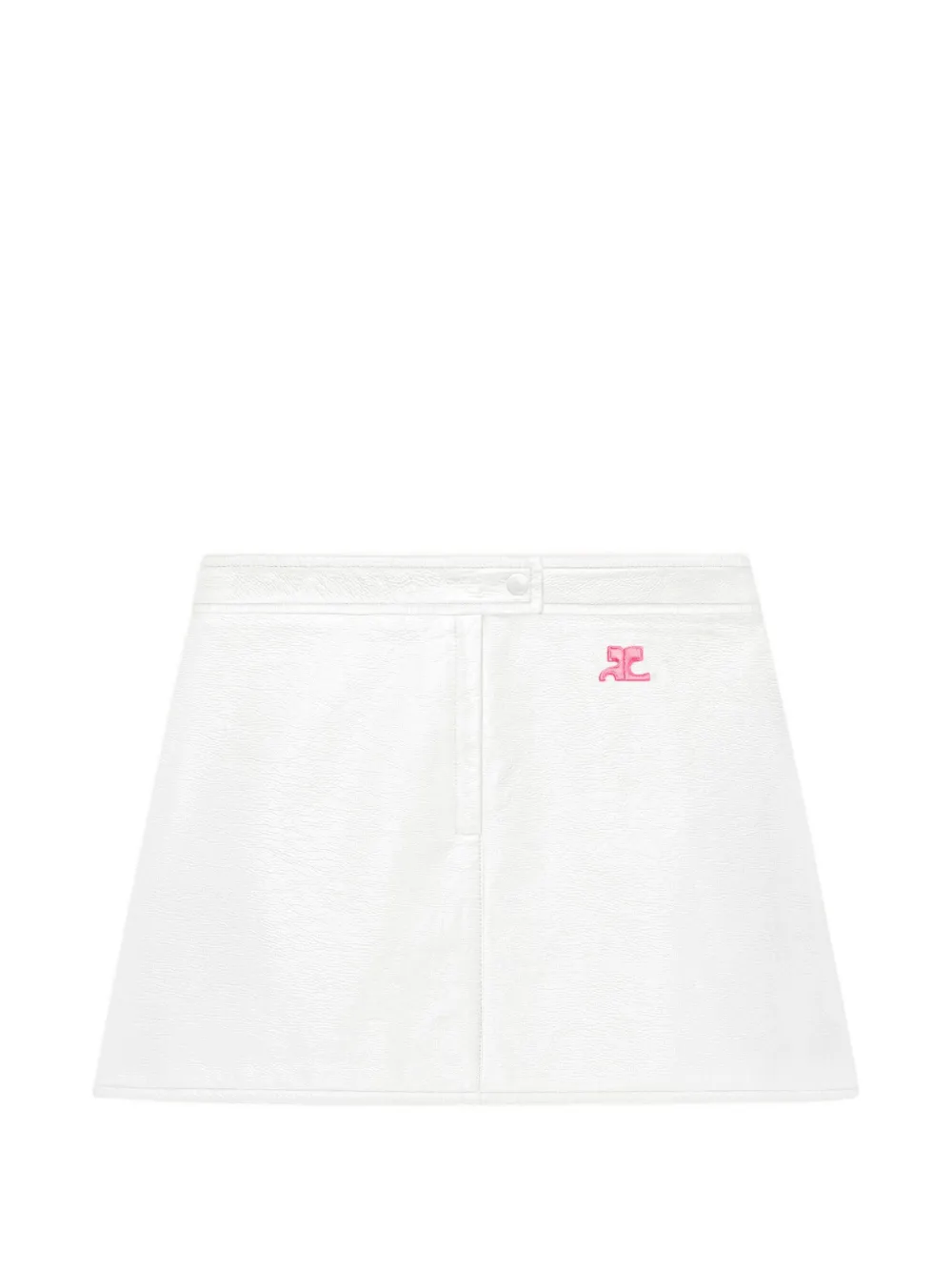 Courrèges Reedition vinyl mini skirt - Weiß