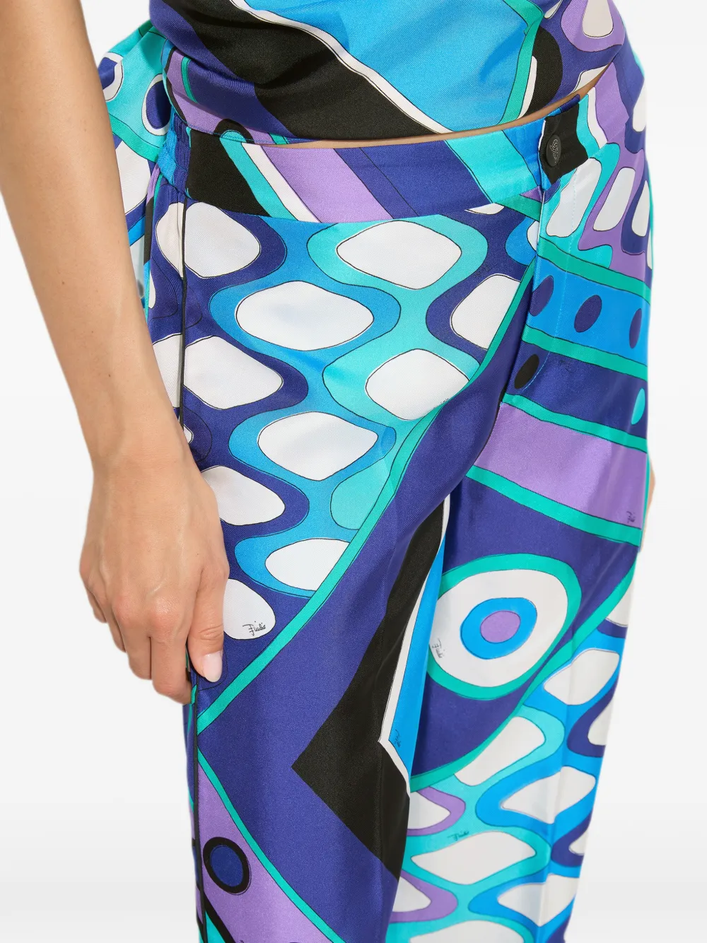 PUCCI Zijden broek Blauw