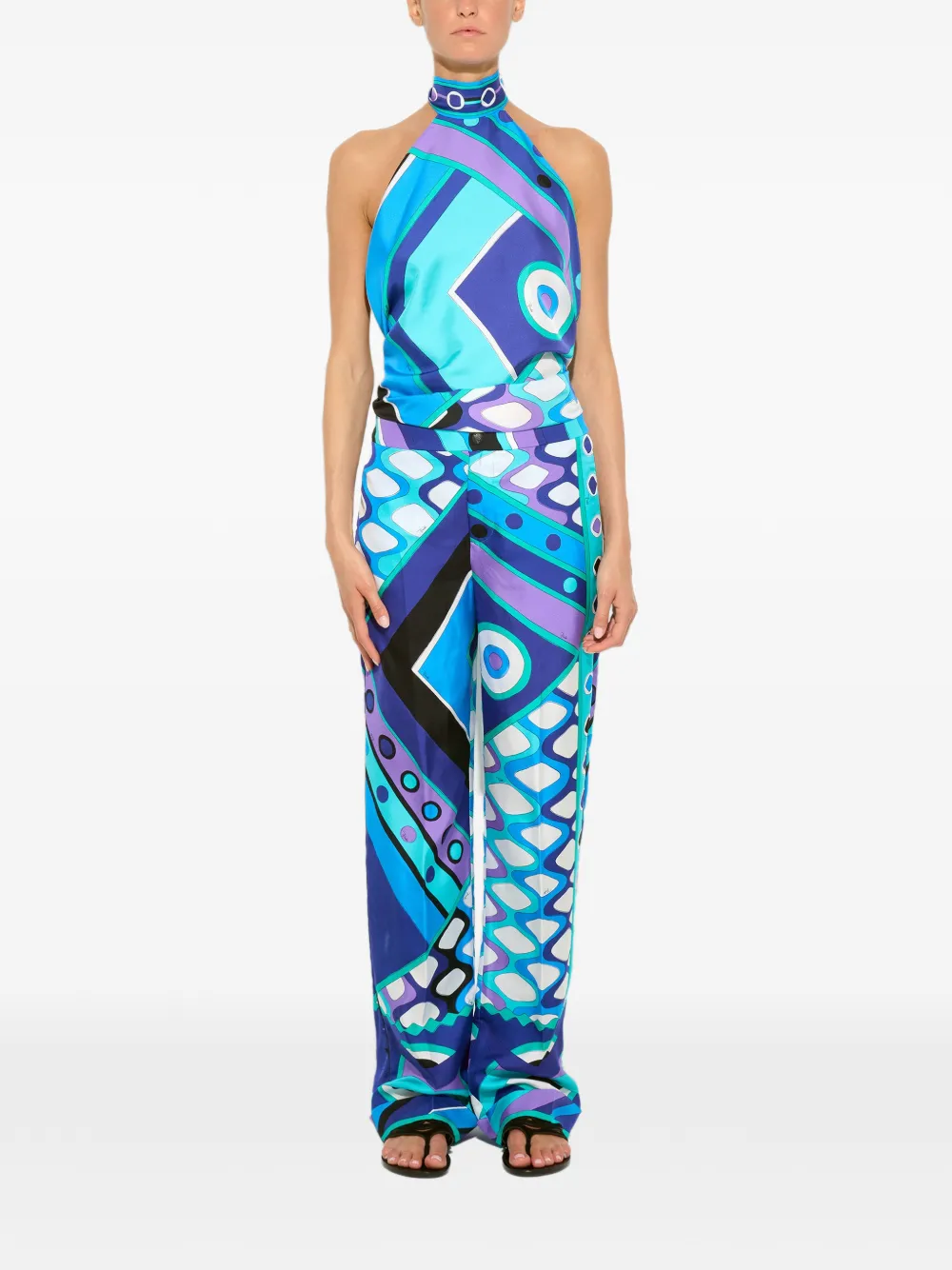 PUCCI Zijden broek Blauw