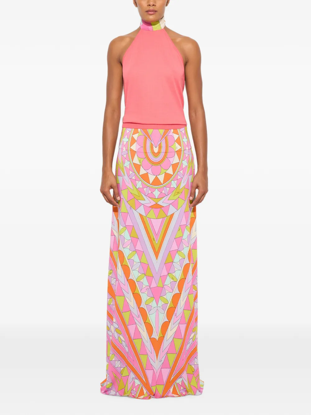 PUCCI Graphic-print High-waisted Skirt in Pink, view 2