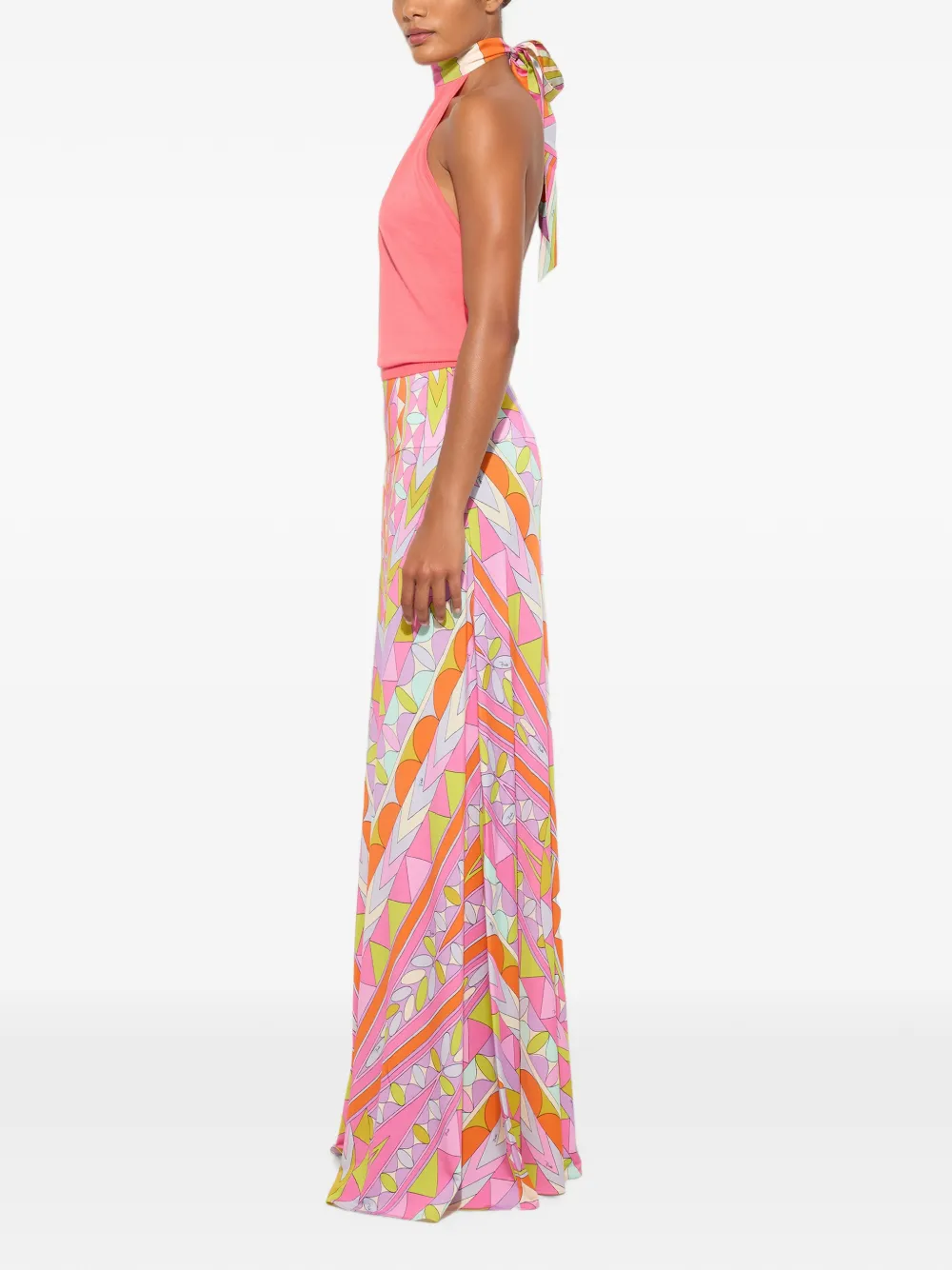 PUCCI Graphic-print High-waisted Skirt in Pink, view 3