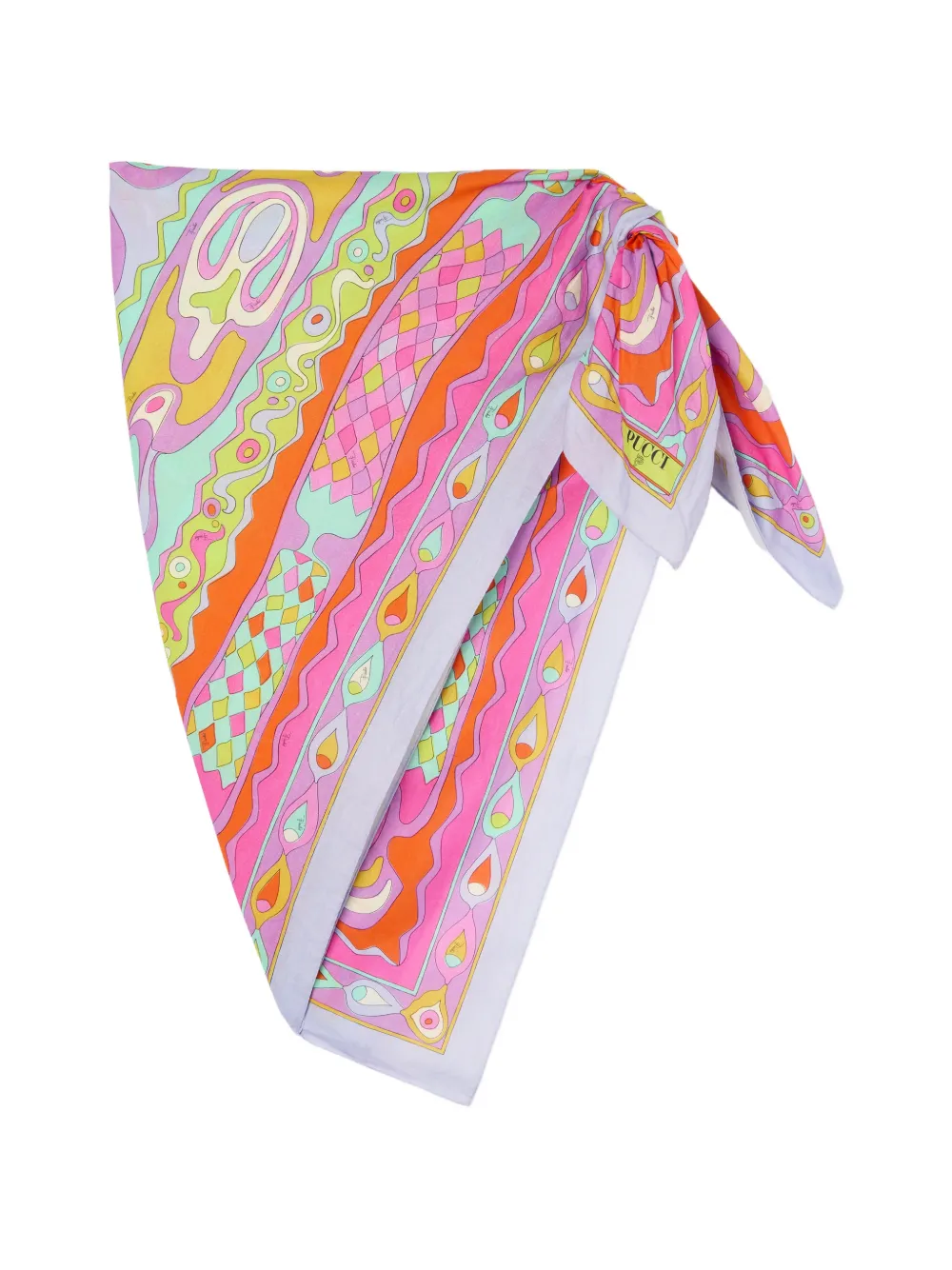 PUCCI Angoli-print cotton sarong - Rosa