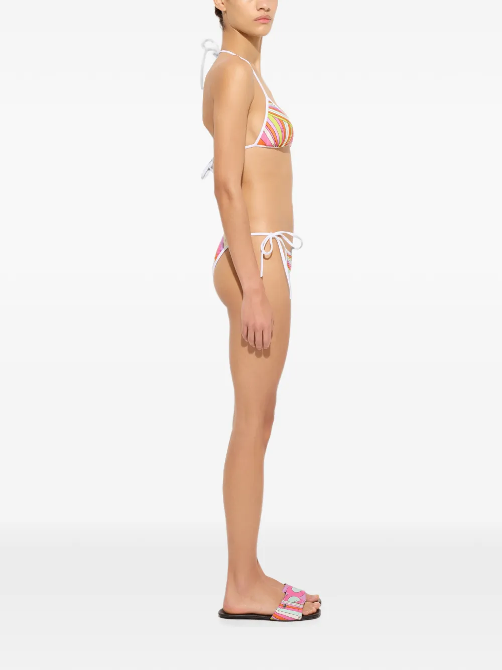 Pucci Iride-print Triangle Bikini Top In Multi