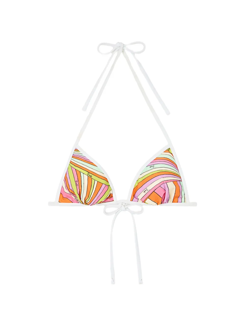 Pucci Iride-print Triangle Bikini Top In Multi