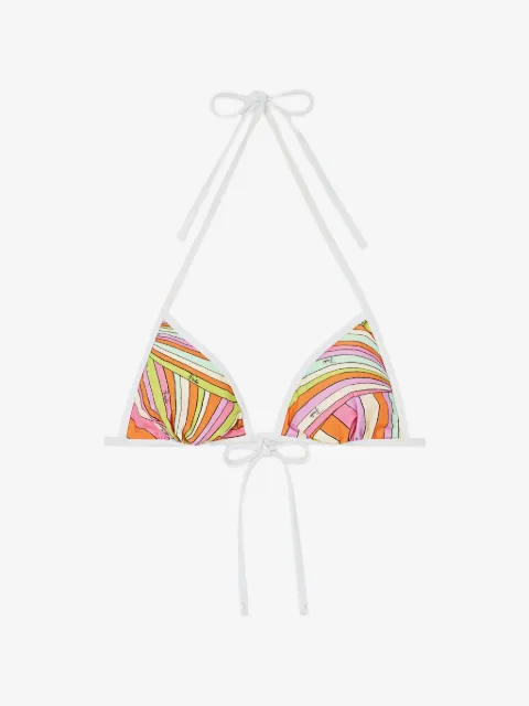 PUCCI Iride-print triangle bikini top