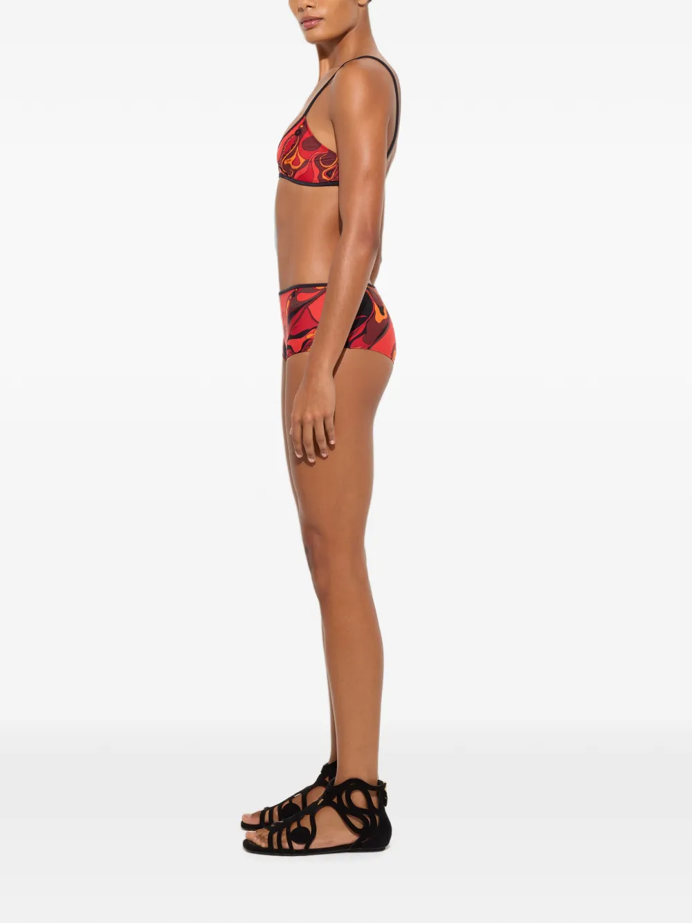 PUCCI Bikinitop met orchidee-print Oranje