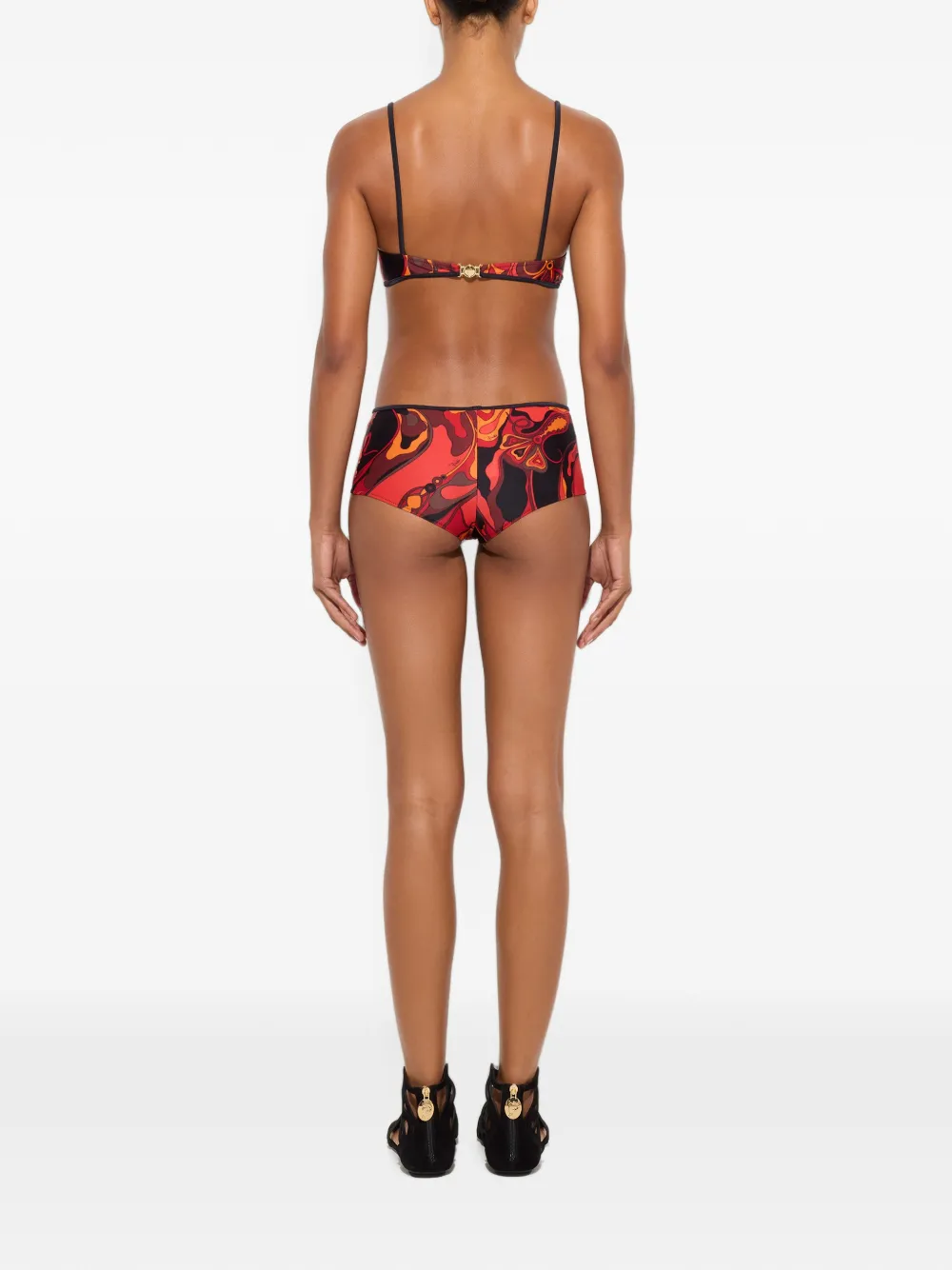 PUCCI Bikinitop met orchidee-print Oranje