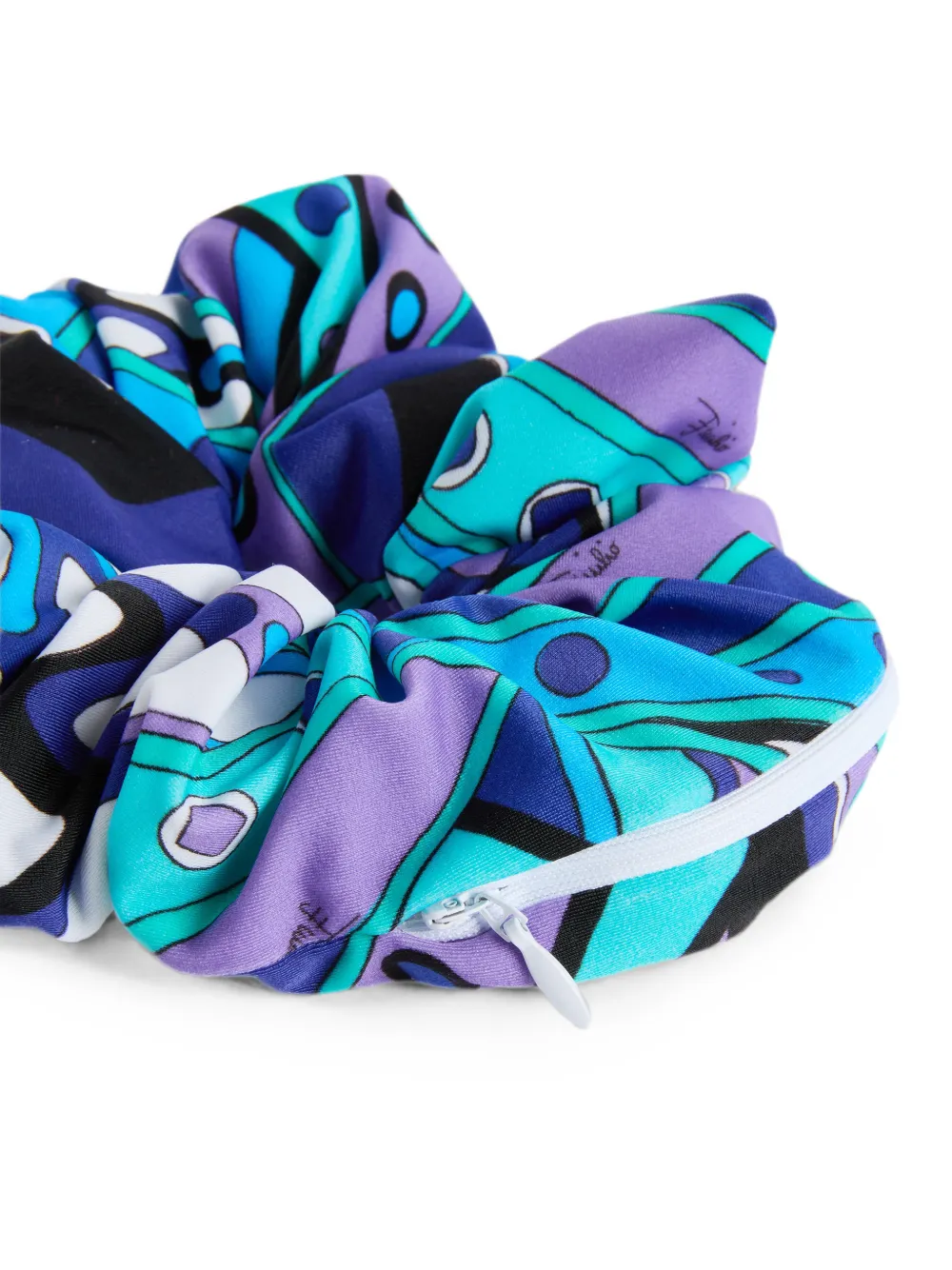 PUCCI Scrunchie met ritszak en Vivara-print Blauw