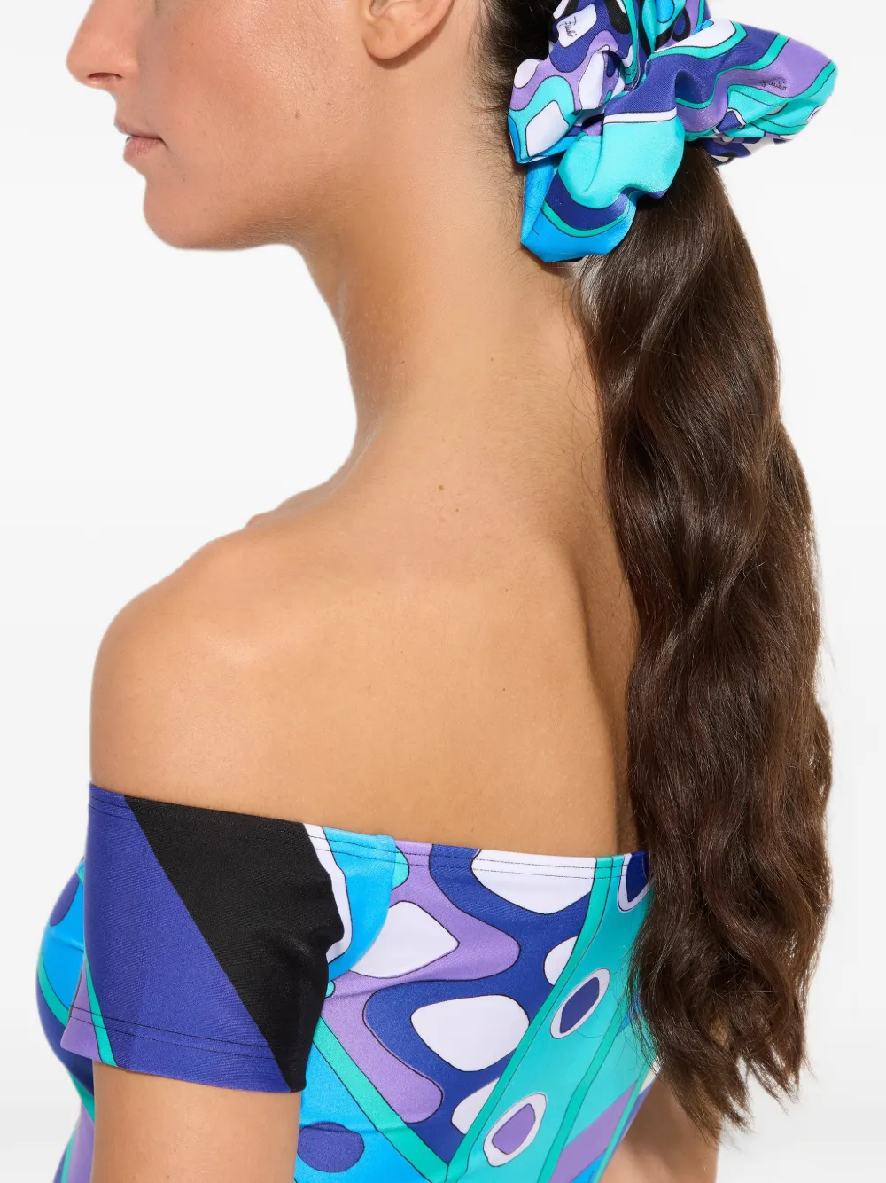 PUCCI Scrunchie met ritszak en Vivara-print Blauw