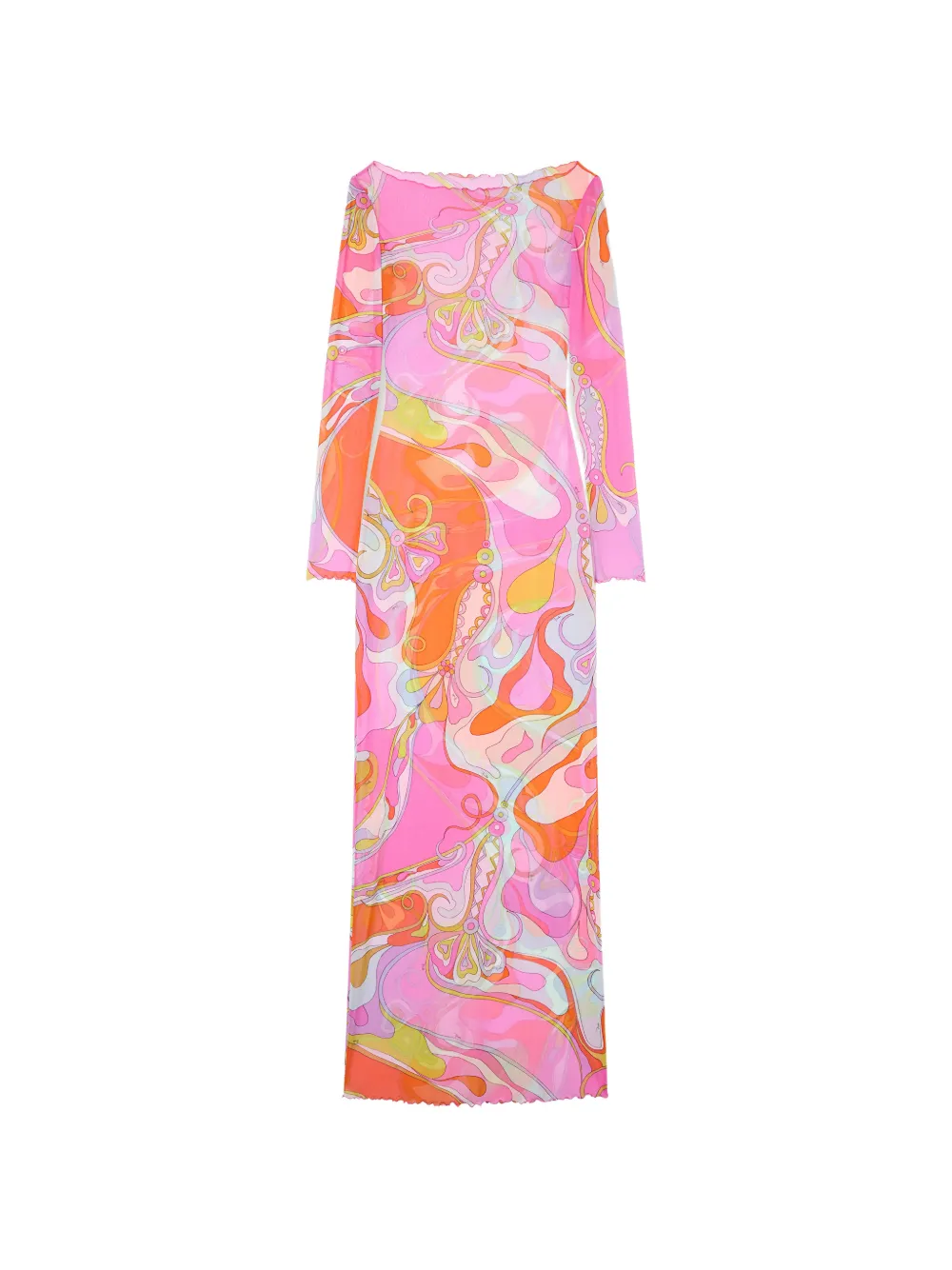 PUCCI Orchidee-print tulle dress - Pink