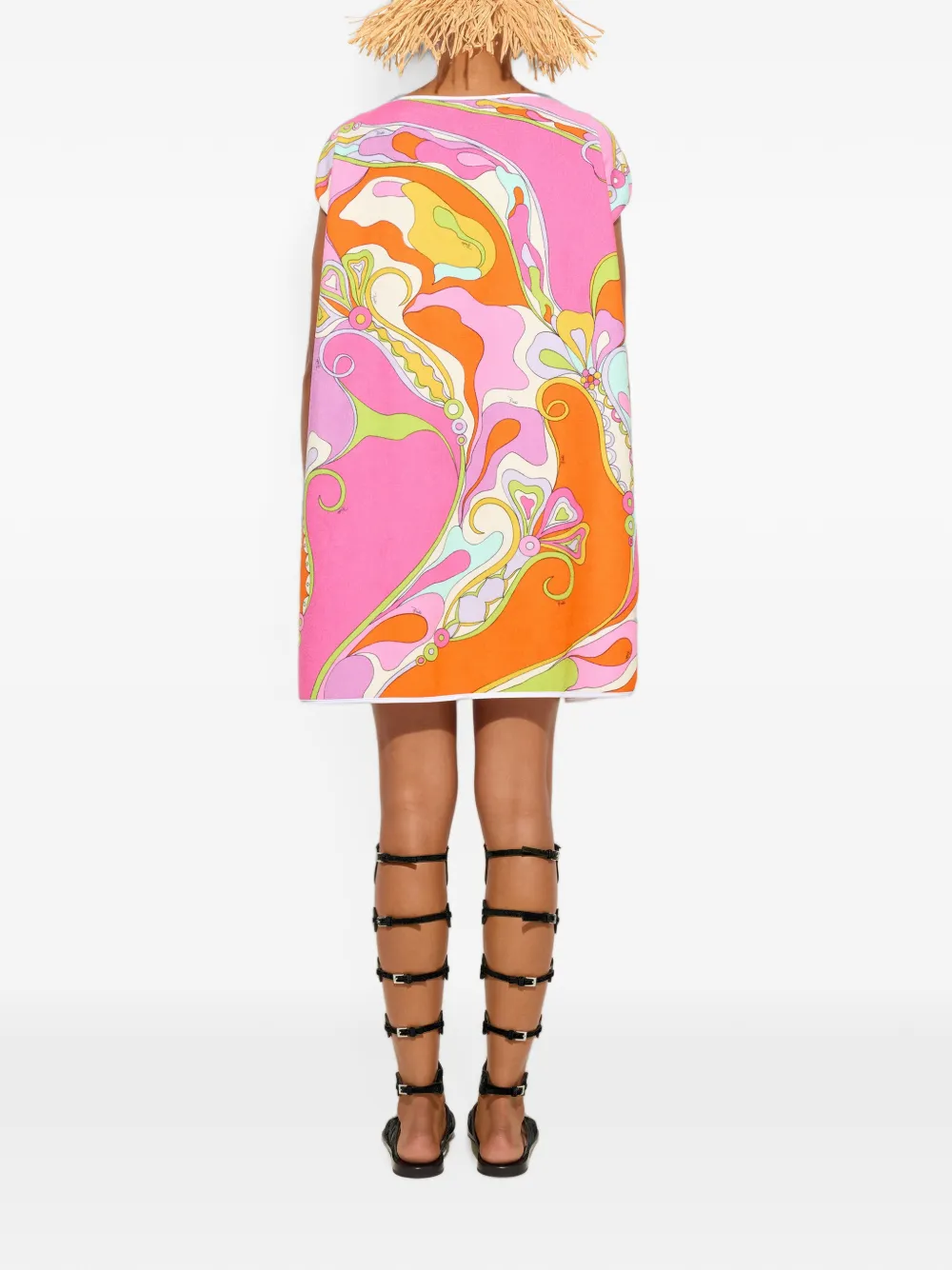 PUCCI Badstof katoenen jurk met orchidee-print Roze