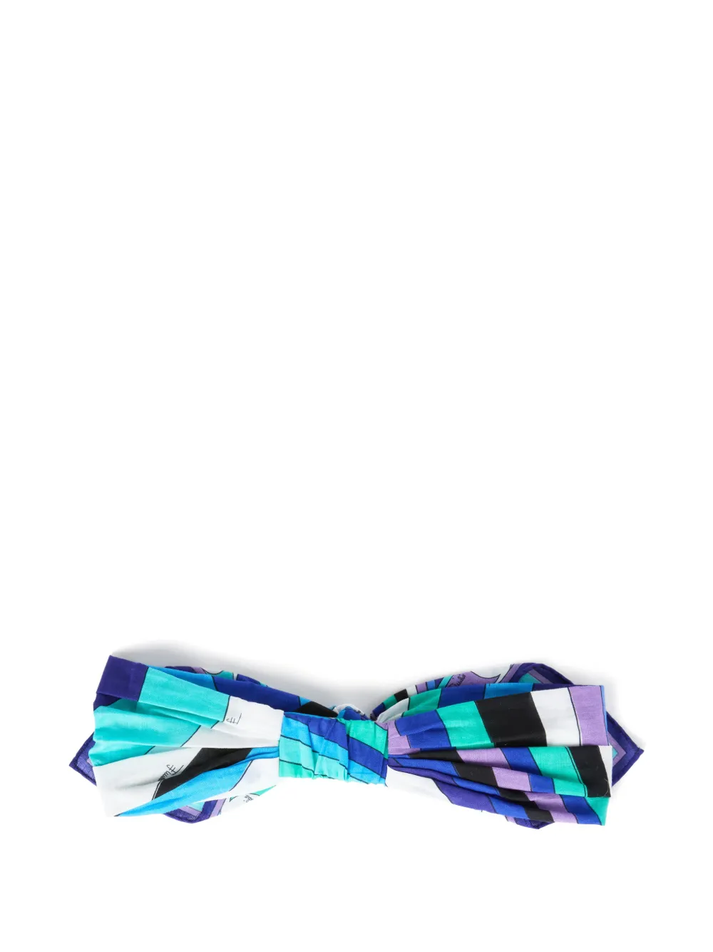 PUCCI Geknoopte haarband met Iride-print Blauw
