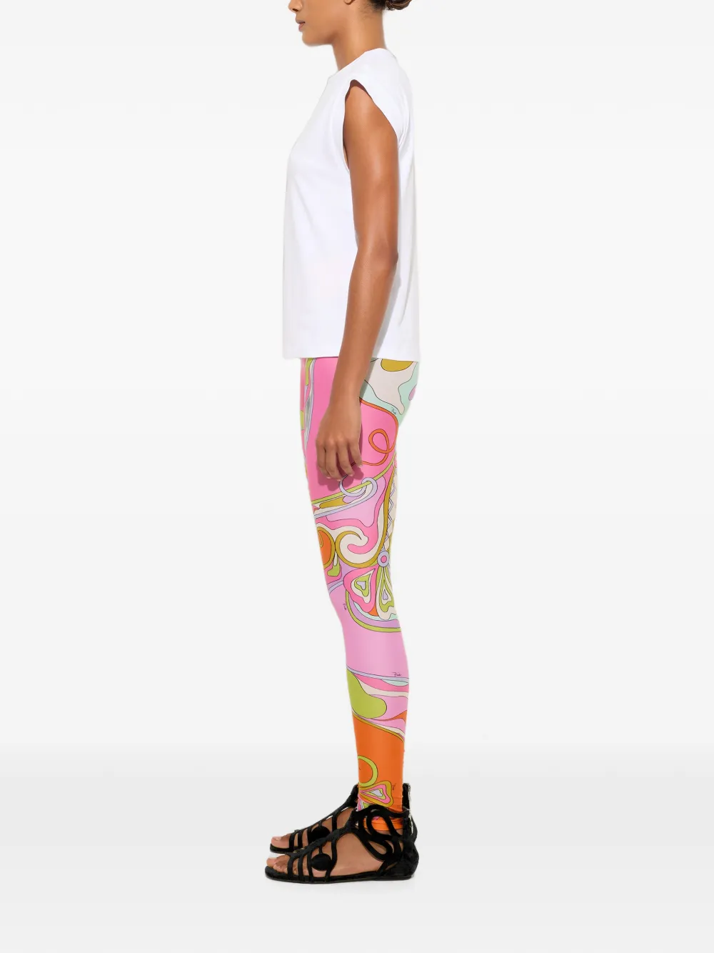 PUCCI Legging met orchidee-print Roze