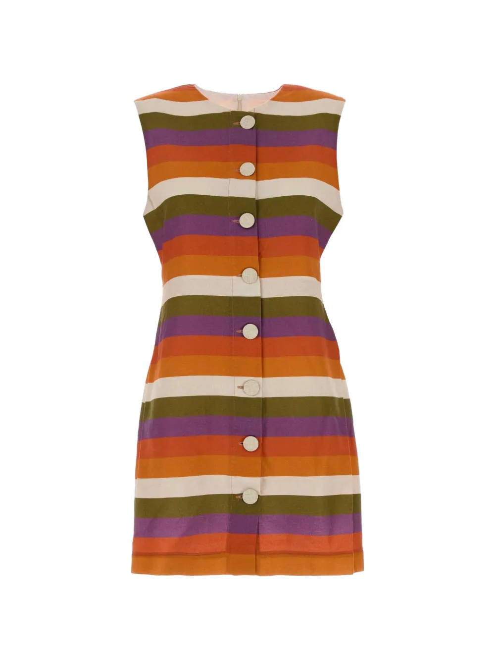 DESTREE Camille horizontal-stripe mini dress - Arancione