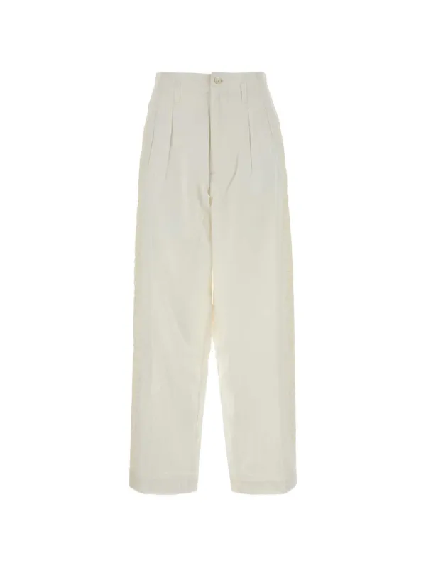 Bode Closerie Murray Embroidered-trim Trousers in White