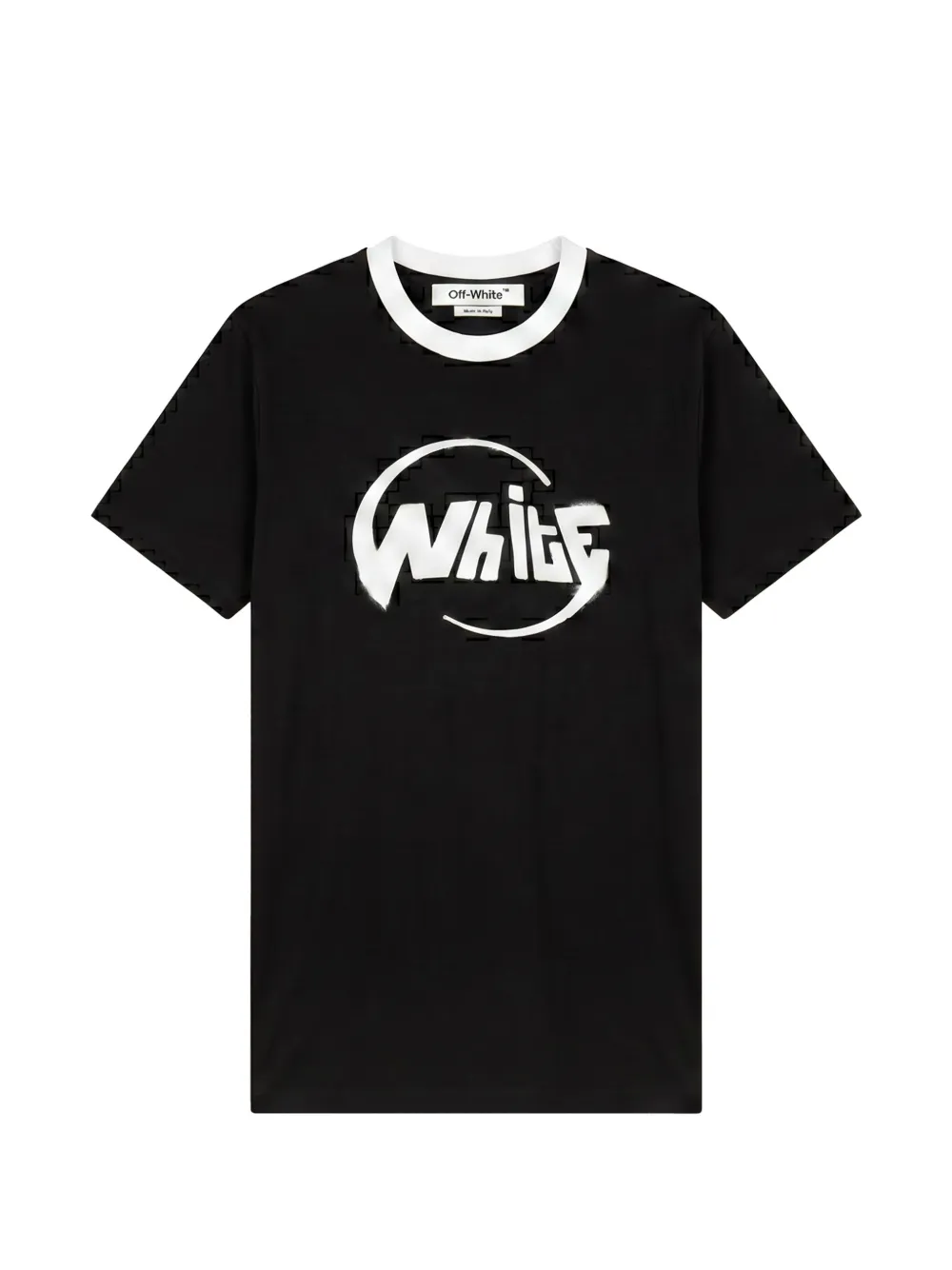 Off-White graphic-print ringer T-shirt - Nero