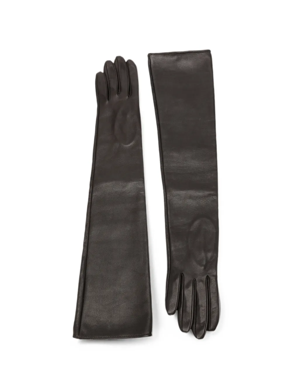 Manokhi leather gloves - Marrone