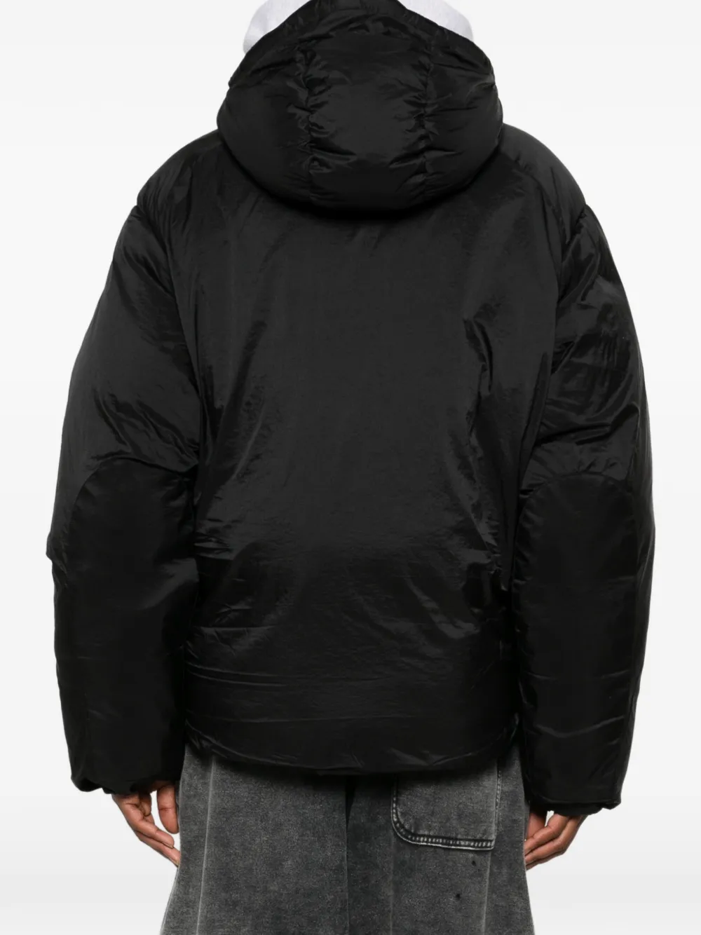 Y-3 hooded puffer jacket Zwart
