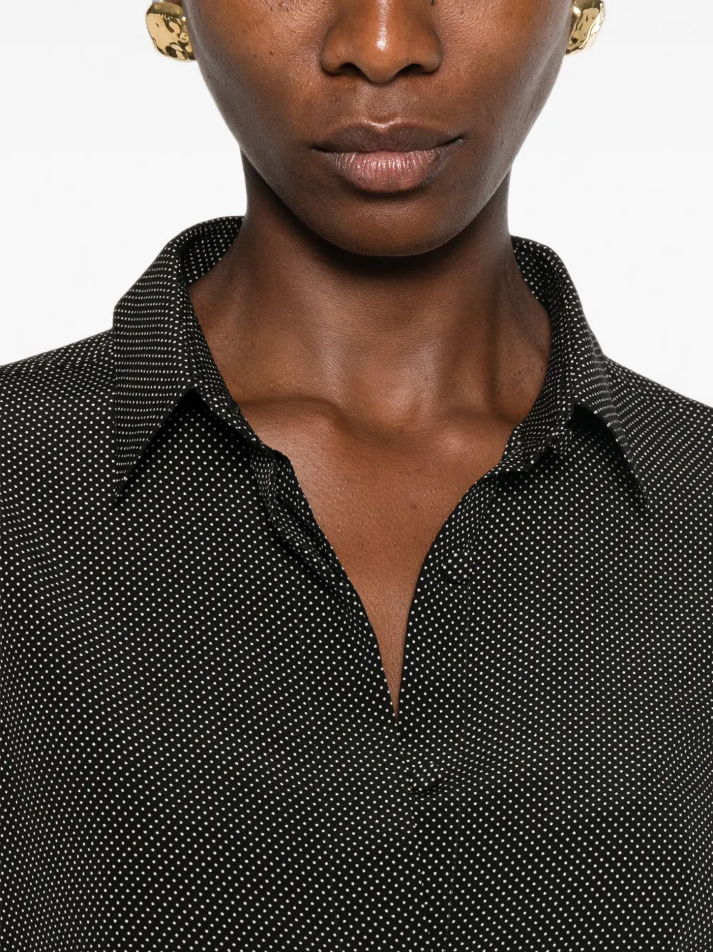 TOM FORD blouse met stippen Zwart