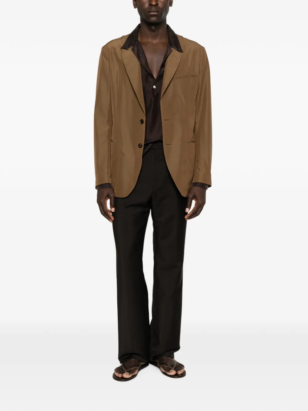 TOM FORD Straight plooibroek Bruin