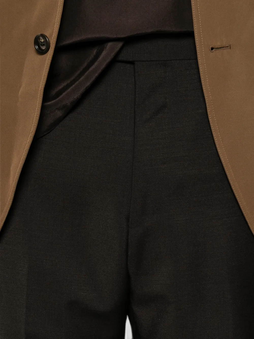 TOM FORD Straight plooibroek Bruin