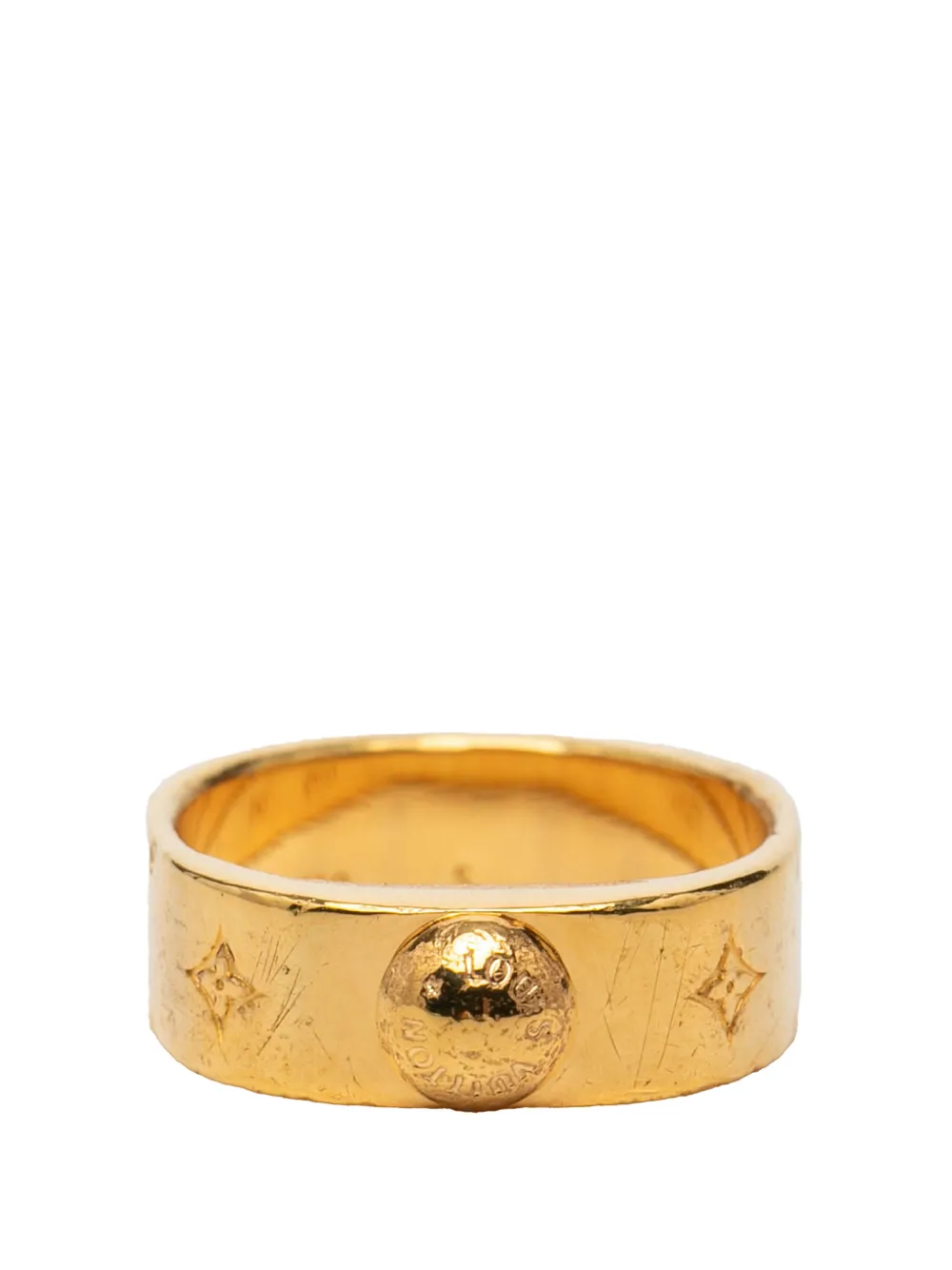 Louis Vuitton Pre-Owned 2018 Gold Plated Monogram Ring costume ring