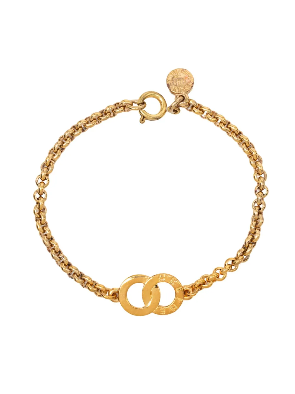 Celine Pre-Owned 2000-2026 Gold Plated Circle Charm Bracelet costume bracelet - Oro
