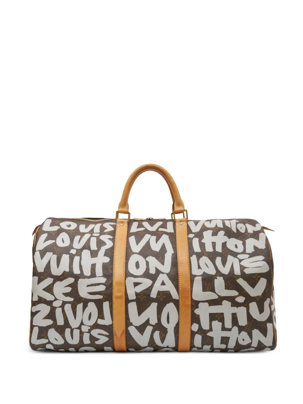 Louis Vuitton Pre-Owned 50 Stephen Sprouse Graffiti keepall tote bag - Marrone