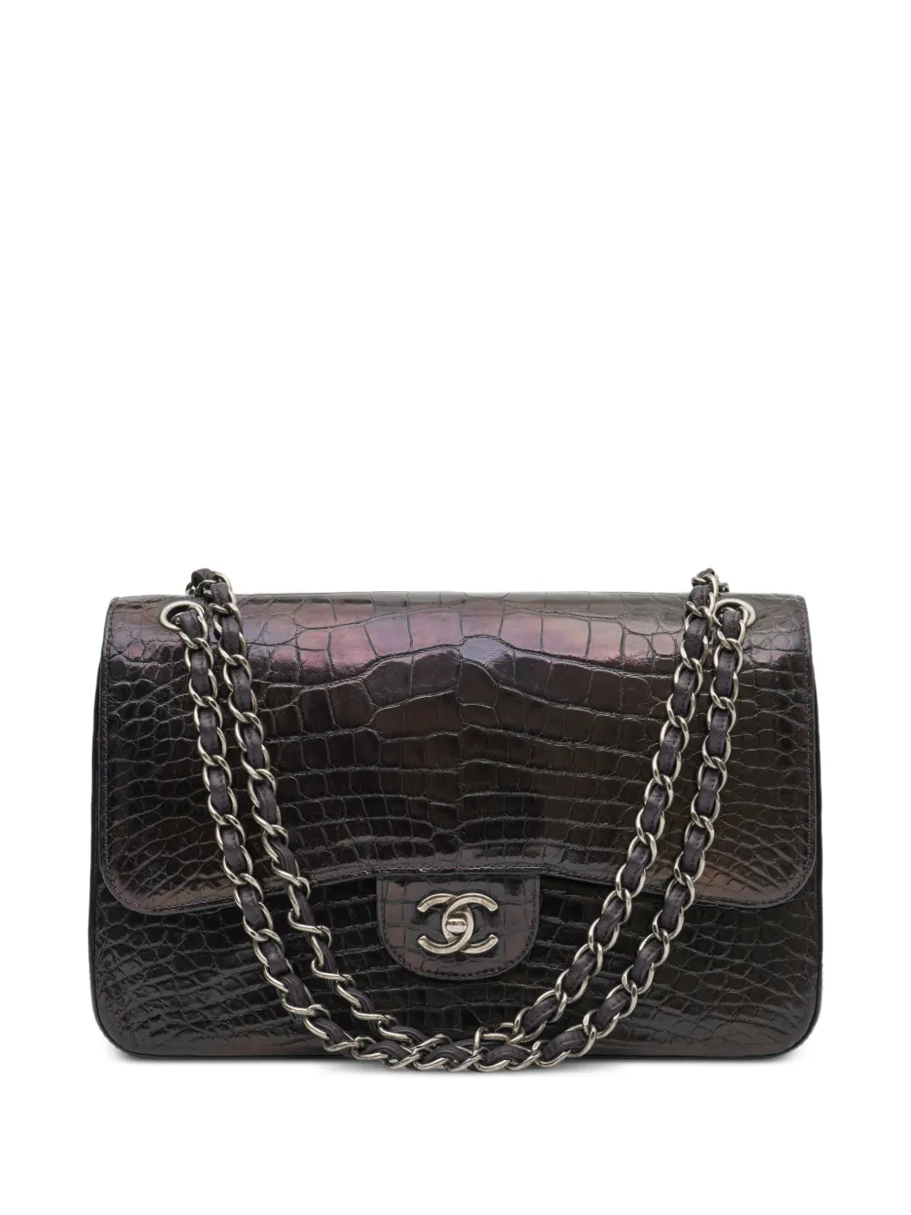 CHANEL Pre-Owned 2015-2016 pre-owned jumbo Schultertasche mit Double Flap - Braun
