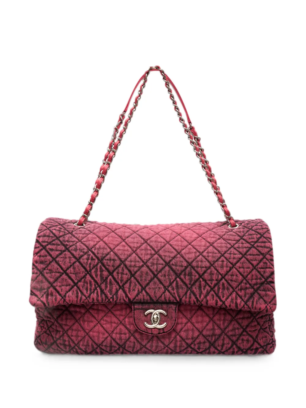CHANEL Pre-Owned XXL 2019 Airline quilted flap bag - Rosa