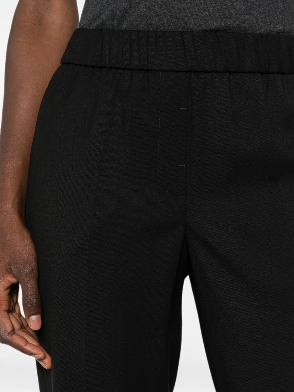 Peserico Plooibroek met elastische taille Zwart