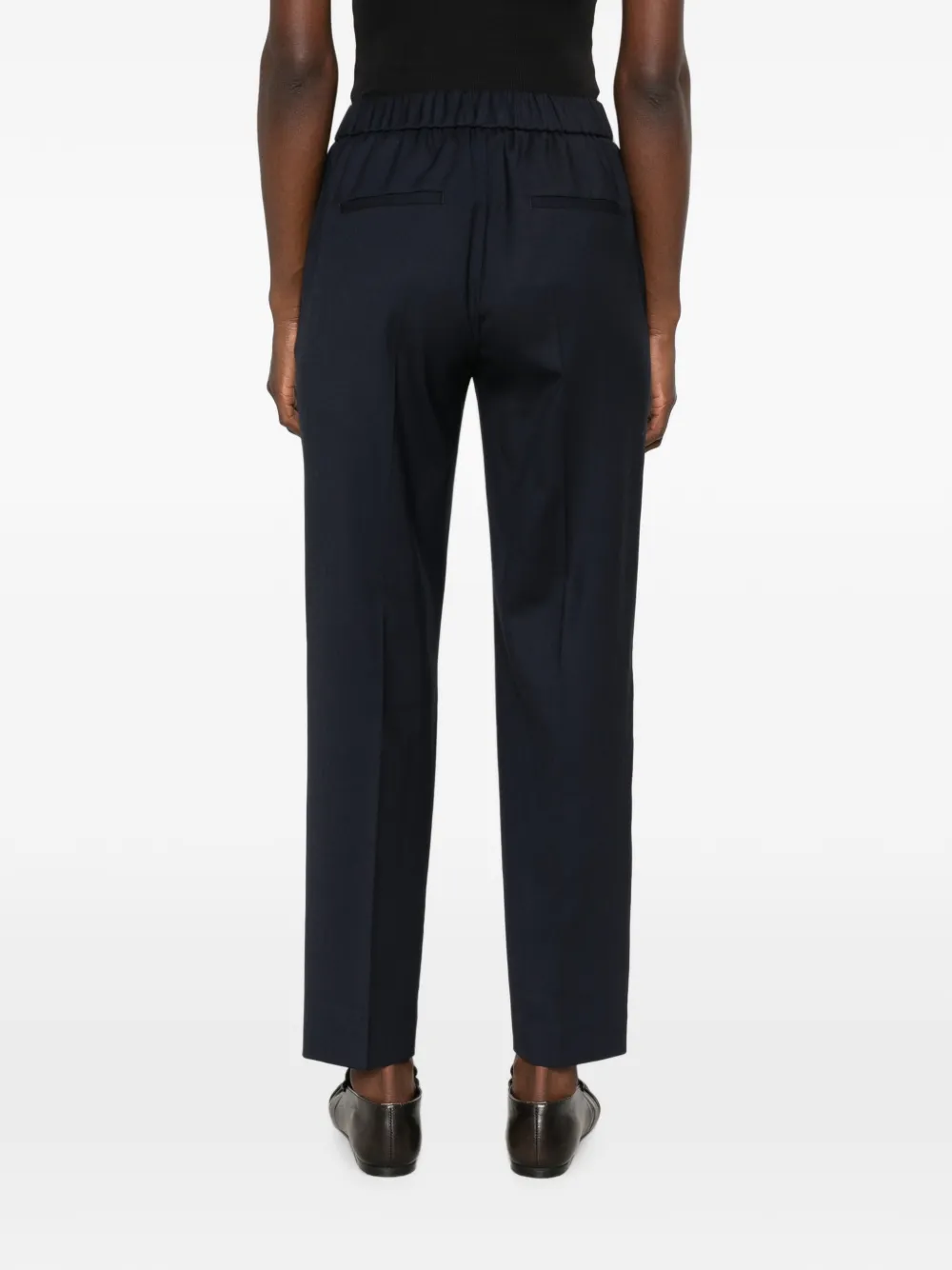 Peserico Broek met elastische taille Blauw