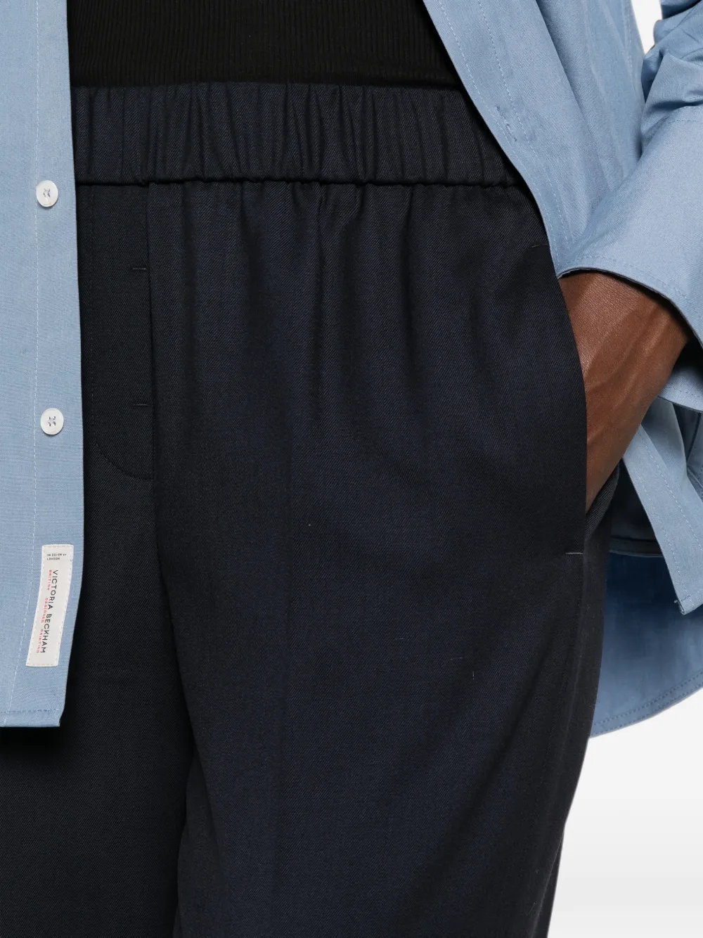 Peserico Broek met elastische taille Blauw