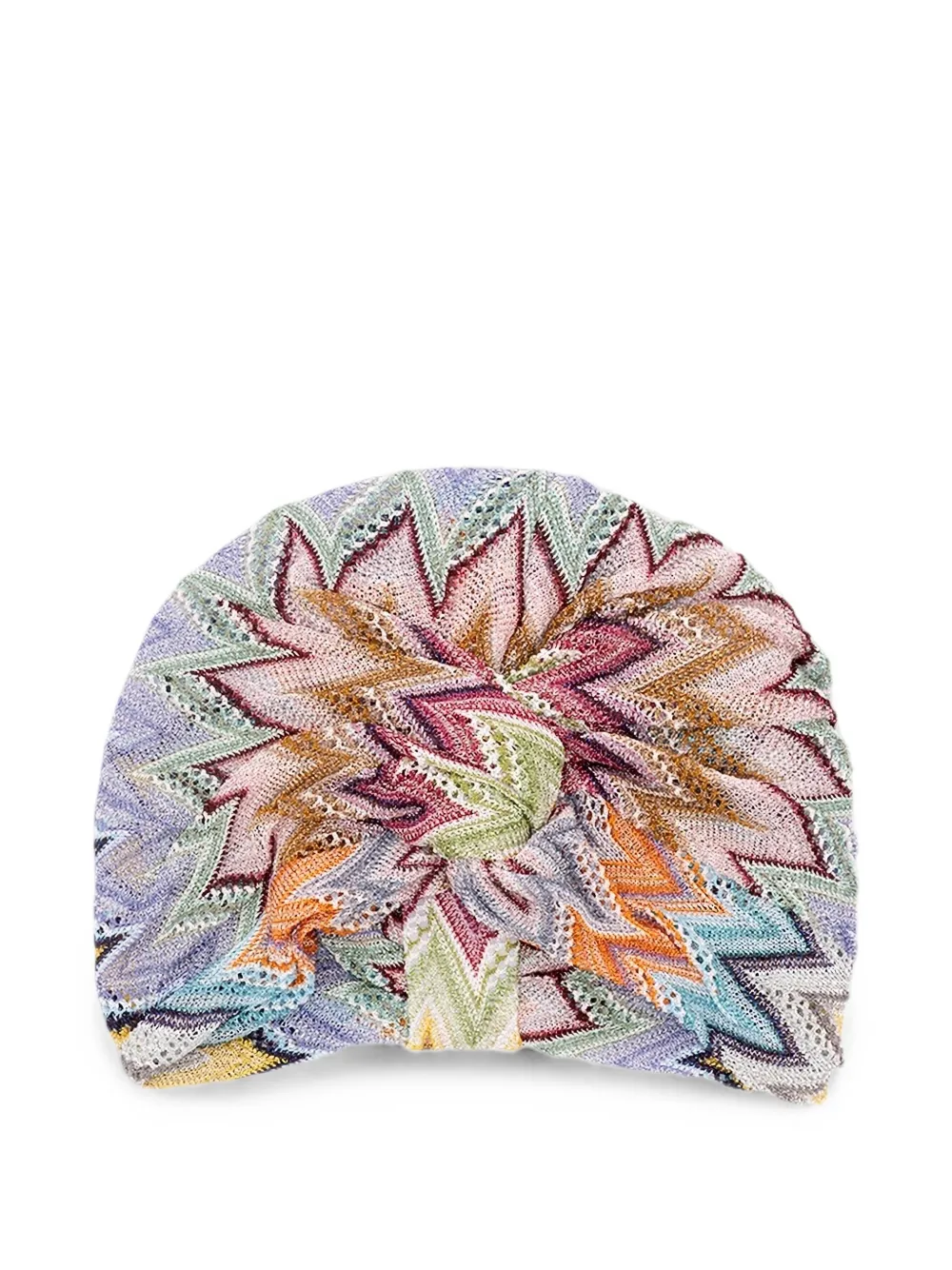 Missoni Zigzag-knit Turban In Blue