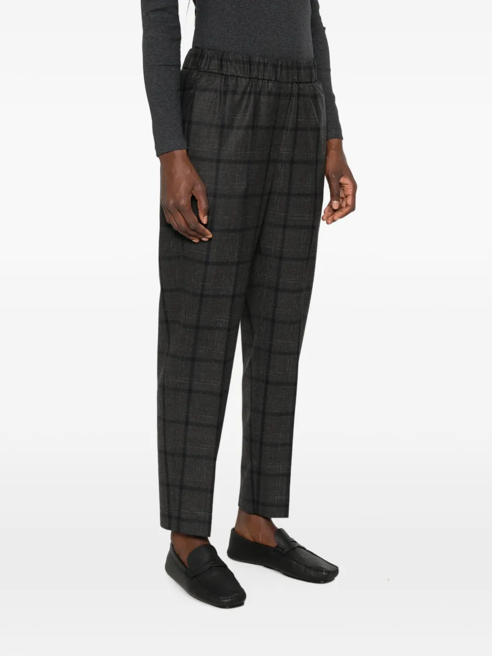 Peserico Geruite broek Grijs