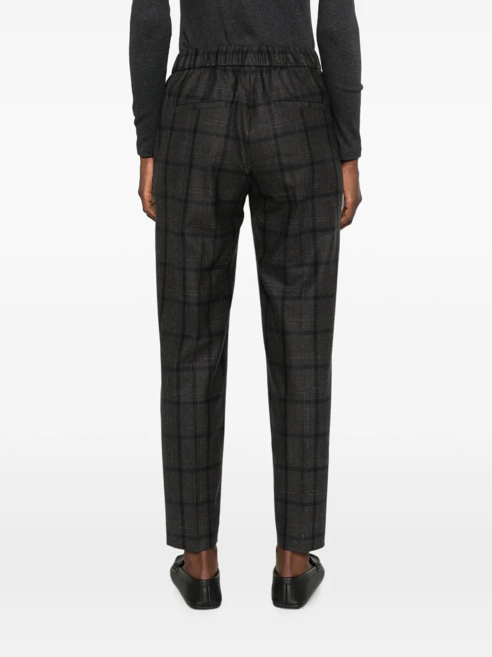 Peserico Geruite broek Grijs